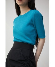 HALF SLEEVE CREW NECK RIB TOPS/ハーフスリーブクルーネックリブトップス