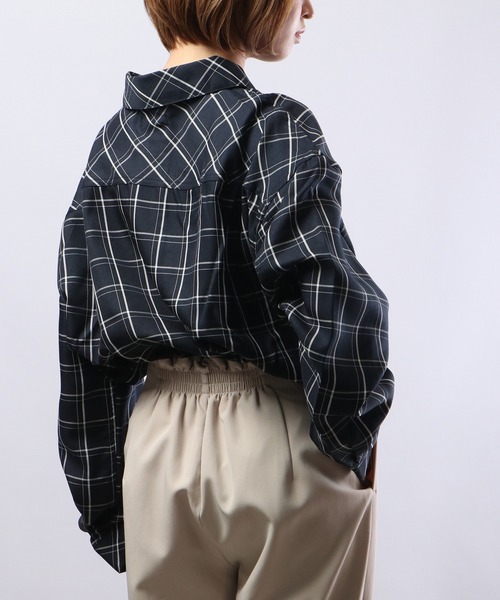 FUNALIVE（ファンアライブ）の「チェック柄ルーズシャツ（シャツ/ブラウス・メンズ・ピンク/ベージュ/ネイビー/ブラック・L/M）」の13枚目の写真