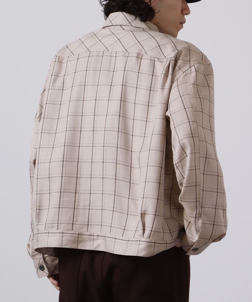 FUNALIVE（ファンアライブ）の「チェック柄ルーズシャツ（シャツ/ブラウス・メンズ・ピンク/ベージュ/ネイビー/ブラック・L/M）」の6枚目の写真