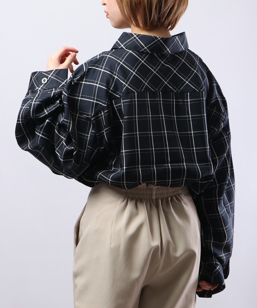 FUNALIVE（ファンアライブ）の「チェック柄ルーズシャツ（シャツ/ブラウス・メンズ・ピンク/ベージュ/ネイビー/ブラック・L/M）」の14枚目の写真