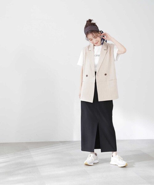 N.（N. Natural Beauty Basic）（エヌエヌナチュラルビューティーベーシック）の「【S Size Line】◆ハイウエストナロースカート（スカート・レディース・ブラック/グレー・SMALL/MEDIUM）」の20枚目の写真