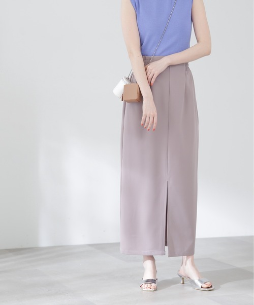 N.（N. Natural Beauty Basic）（エヌエヌナチュラルビューティーベーシック）の「【S Size Line】◆ハイウエストナロースカート（スカート・レディース・ブラック/グレー・SMALL/MEDIUM）」の3枚目の写真