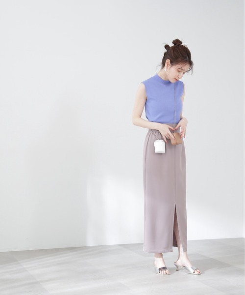 N.（N. Natural Beauty Basic）（エヌエヌナチュラルビューティーベーシック）の「【S Size Line】◆ハイウエストナロースカート（スカート・レディース・ブラック/グレー・SMALL/MEDIUM）」の5枚目の写真