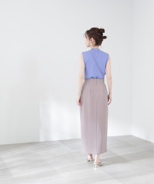 N.（N. Natural Beauty Basic）（エヌエヌナチュラルビューティーベーシック）の「【S Size Line】◆ハイウエストナロースカート（スカート・レディース・ブラック/グレー・SMALL/MEDIUM）」の6枚目の写真