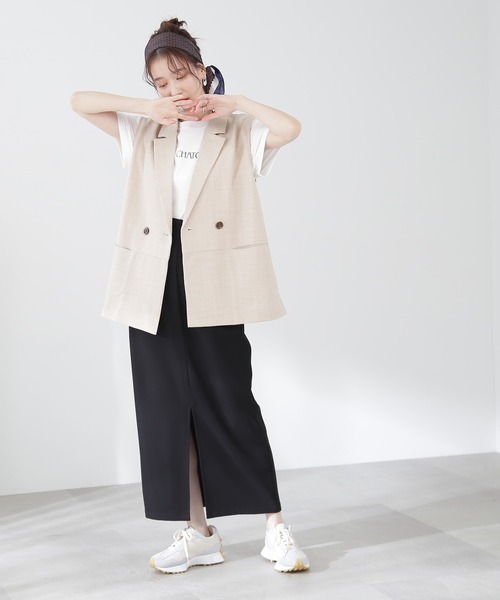 N.（N. Natural Beauty Basic）（エヌエヌナチュラルビューティーベーシック）の「【S Size Line】◆ハイウエストナロースカート（スカート・レディース・ブラック/グレー・SMALL/MEDIUM）」の9枚目の写真