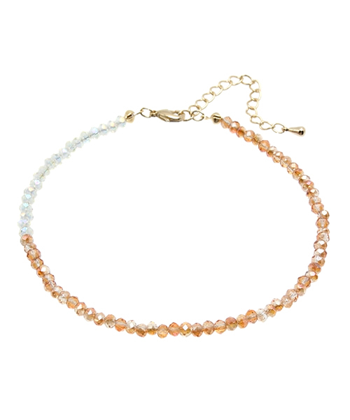 PICHE ABAHOUSE(ピシェ アバハウス)の「★クリアビーズバイカラ―(アンクレット・レディース・ブルー/ピンク/ホワイト・FREE)」の3枚目の写真