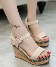 サンダル（ベージュ系・ウエッジ）ファッション通販 - ZOZOTOWN