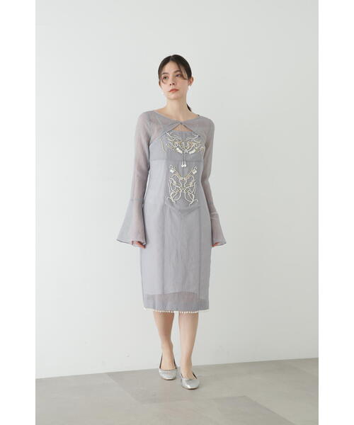 JILL STUART（ジルスチュアート）の「◆ KIKO W/J　シアーオーガンザボレロ（カーディガン/ボレロ・レディース・ブルー/ベージュ・FREE）」の9枚目の写真