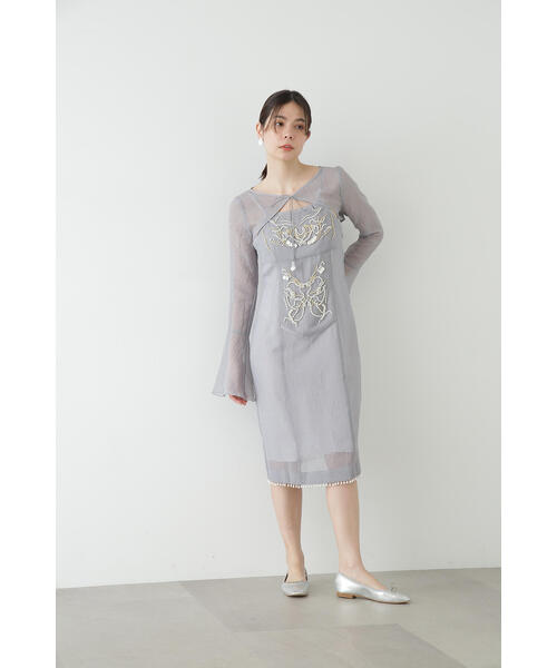 JILL STUART（ジルスチュアート）の「◆ KIKO W/J　シアーオーガンザボレロ（カーディガン/ボレロ・レディース・ブルー/ベージュ・FREE）」の8枚目の写真