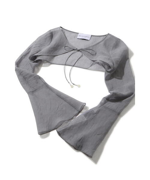 JILL STUART（ジルスチュアート）の「◆ KIKO W/J　シアーオーガンザボレロ（カーディガン/ボレロ・レディース・ブルー/ベージュ・FREE）」の5枚目の写真