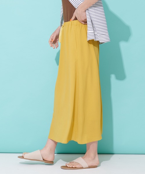 Arnold Palmer(アーノルドパーマー)の「シアー ナチュラル 楊柳 ギャザー スカート(スカート・レディース・マスタード/レッド・M/L/S)」の5枚目の写真