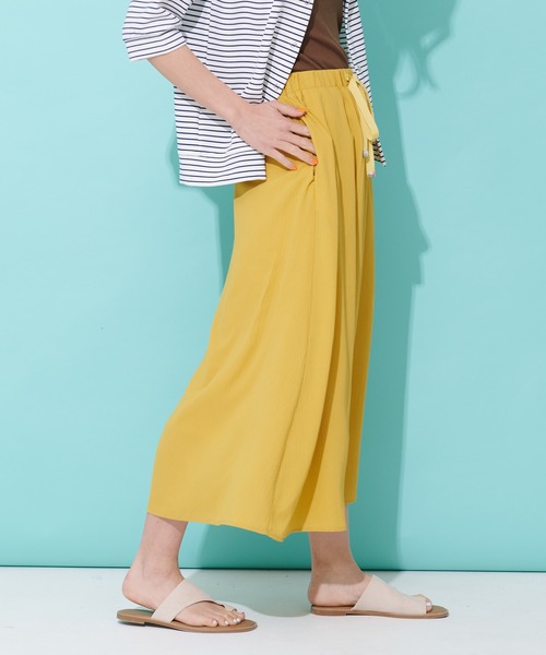 Arnold Palmer(アーノルドパーマー)の「シアー ナチュラル 楊柳 ギャザー スカート(スカート・レディース・マスタード/レッド・M/L/S)」の6枚目の写真