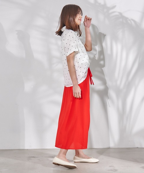 Arnold Palmer(アーノルドパーマー)の「シアー ナチュラル 楊柳 ギャザー スカート(スカート・レディース・マスタード/レッド・M/L/S)」の15枚目の写真