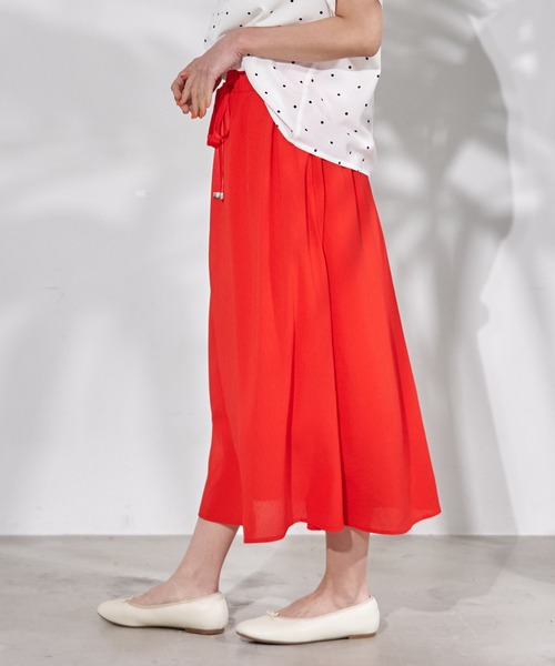 Arnold Palmer(アーノルドパーマー)の「シアー ナチュラル 楊柳 ギャザー スカート(スカート・レディース・マスタード/レッド・M/L/S)」の12枚目の写真