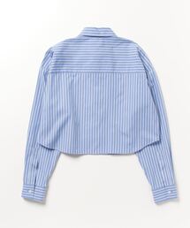 SOFTHYPHEN × THOMAS MASON コットンストライプ半袖シャツ 復活販売】THOMAS MASON PREMIUM COTTON ブルーハケメストライプ