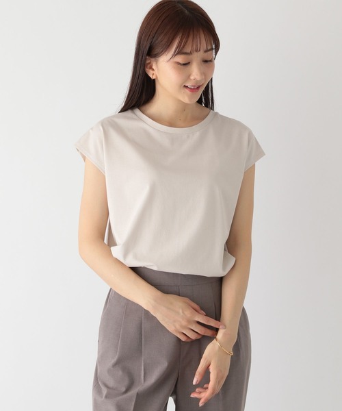 GLOBAL WORK(グローバルワーク)の「快適フレンチプルオーバー/163476(Tシャツ/カットソー・レディース・ブラック/ホワイト/ライトグレー/モカ/パープル系その他2/グリーン系その他/ダークグレー・MEDIUM/LARGE)」の15枚目の写真