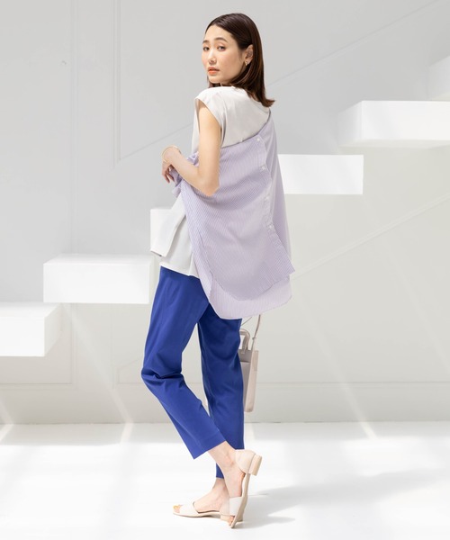 GLOBAL WORK(グローバルワーク)の「快適フレンチプルオーバー/163476(Tシャツ/カットソー・レディース・ブラック/ホワイト/ライトグレー/モカ/パープル系その他2/グリーン系その他/ダークグレー・MEDIUM/LARGE)」の14枚目の写真