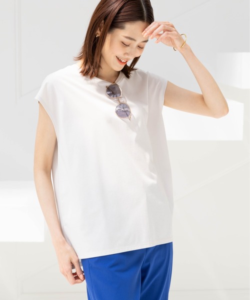 GLOBAL WORK(グローバルワーク)の「快適フレンチプルオーバー/163476(Tシャツ/カットソー・レディース・ブラック/ホワイト/ライトグレー/モカ/パープル系その他2/グリーン系その他/ダークグレー・MEDIUM/LARGE)」の10枚目の写真
