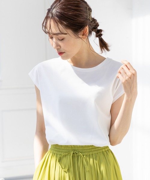 GLOBAL WORK(グローバルワーク)の「快適フレンチプルオーバー/163476(Tシャツ/カットソー・レディース・ブラック/ホワイト/ライトグレー/モカ/パープル系その他2/グリーン系その他/ダークグレー・MEDIUM/LARGE)」の17枚目の写真