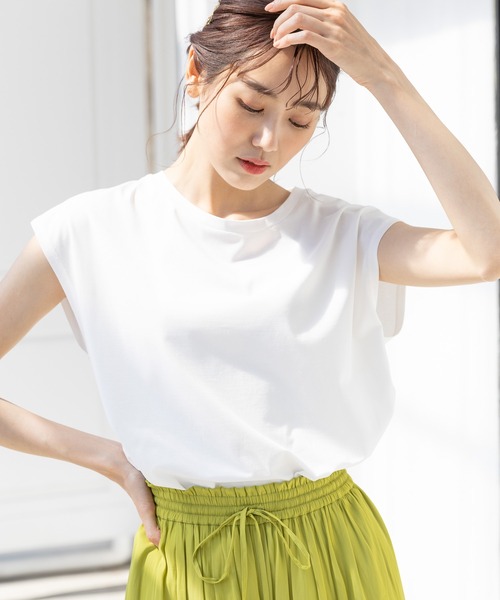 GLOBAL WORK(グローバルワーク)の「快適フレンチプルオーバー/163476(Tシャツ/カットソー・レディース・ブラック/ホワイト/ライトグレー/モカ/パープル系その他2/グリーン系その他/ダークグレー・MEDIUM/LARGE)」の16枚目の写真