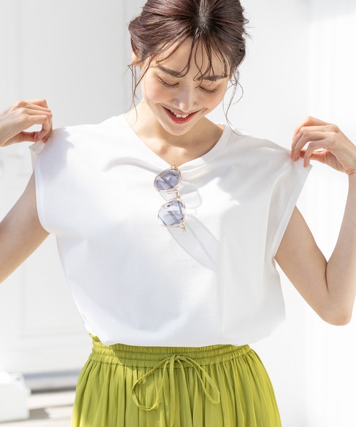 GLOBAL WORK(グローバルワーク)の「快適フレンチプルオーバー/163476(Tシャツ/カットソー・レディース・ブラック/ホワイト/ライトグレー/モカ/パープル系その他2/グリーン系その他/ダークグレー・MEDIUM/LARGE)」の19枚目の写真