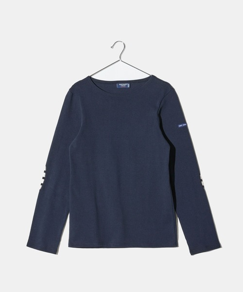 SAINT JAMES MARIN COL BATEAU GUILDO ELBOW PATCH セント