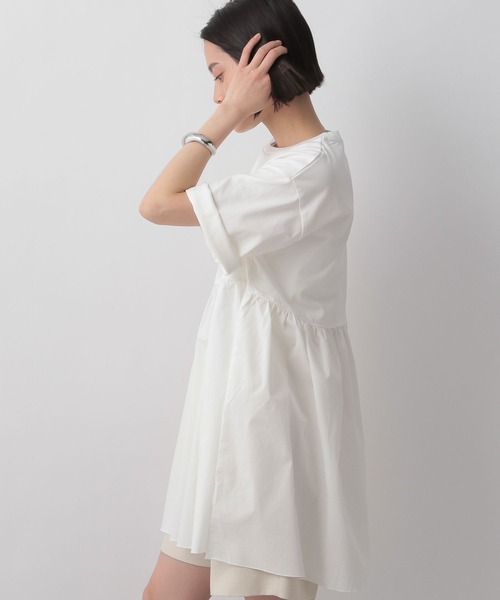 LOWRYS FARM（ローリーズファーム）の「フハクキリカエチュニックＳＳ　194827（Tシャツ/カットソー・レディース・ホワイト/ブラック/ネイビー・FREE）」の7枚目の写真