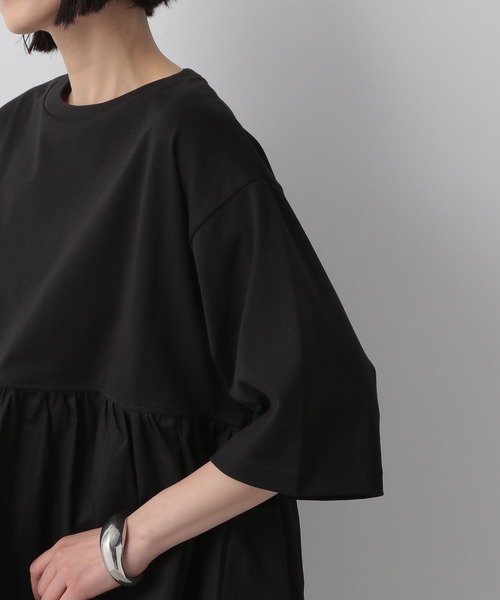 LOWRYS FARM（ローリーズファーム）の「フハクキリカエチュニックＳＳ　194827（Tシャツ/カットソー・レディース・ホワイト/ブラック/ネイビー・FREE）」の12枚目の写真