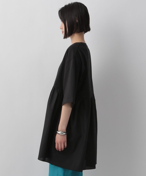 LOWRYS FARM（ローリーズファーム）の「フハクキリカエチュニックＳＳ　194827（Tシャツ/カットソー・レディース・ホワイト/ブラック/ネイビー・FREE）」の16枚目の写真