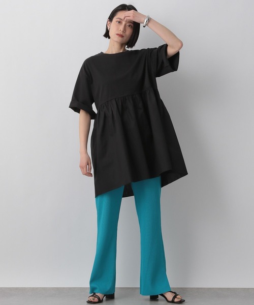 LOWRYS FARM（ローリーズファーム）の「フハクキリカエチュニックＳＳ　194827（Tシャツ/カットソー・レディース・ホワイト/ブラック/ネイビー・FREE）」の19枚目の写真