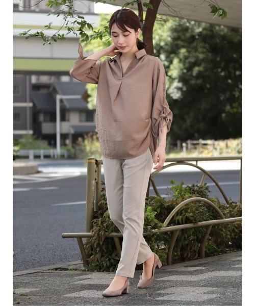 m.f.editorial（エムエフエディトリアル）の「m.f.エディトリアル レディース airZIP ストレッチ スキニーパンツ（チノパンツ・レディース・キャメル/アイボリー/ダークグリーン/ブラック・S/MEDIUM/LARGE）」の16枚目の写真