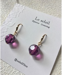 【Le soleil】華麗な輝き スワロフスキーピアス(MA)
