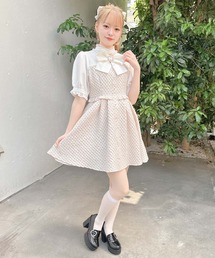 【WEB限定アイテム】BIGリボン付きJQワンピース