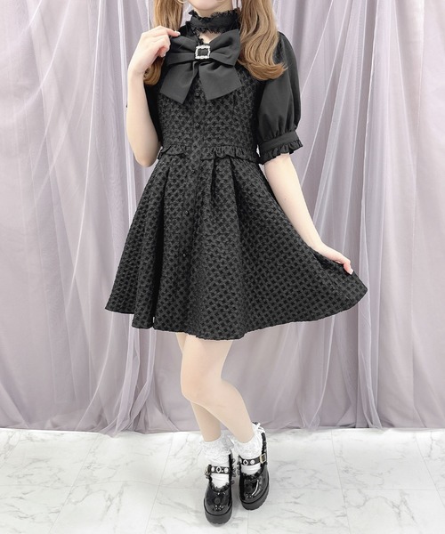 ROJITA(ロジータ)の「【WEB限定アイテム】BIGリボン付きJQワンピース(ワンピース・レディース・ベージュ/ブラック/ブルー・FREE)」の6枚目の写真