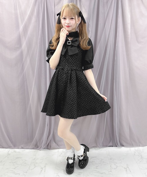 ROJITA(ロジータ)の「【WEB限定アイテム】BIGリボン付きJQワンピース(ワンピース・レディース・ベージュ/ブラック/ブルー・FREE)」の8枚目の写真