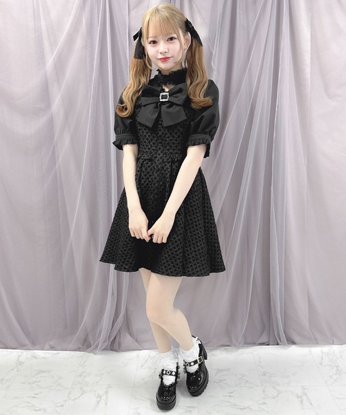 ROJITA(ロジータ)の「【WEB限定アイテム】BIGリボン付きJQワンピース(ワンピース・レディース・ベージュ/ブラック/ブルー・FREE)」の9枚目の写真