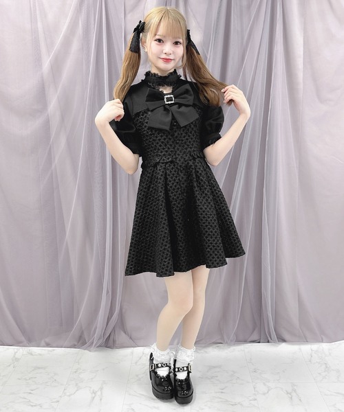 ROJITA(ロジータ)の「【WEB限定アイテム】BIGリボン付きJQワンピース(ワンピース・レディース・ベージュ/ブラック/ブルー・FREE)」の11枚目の写真
