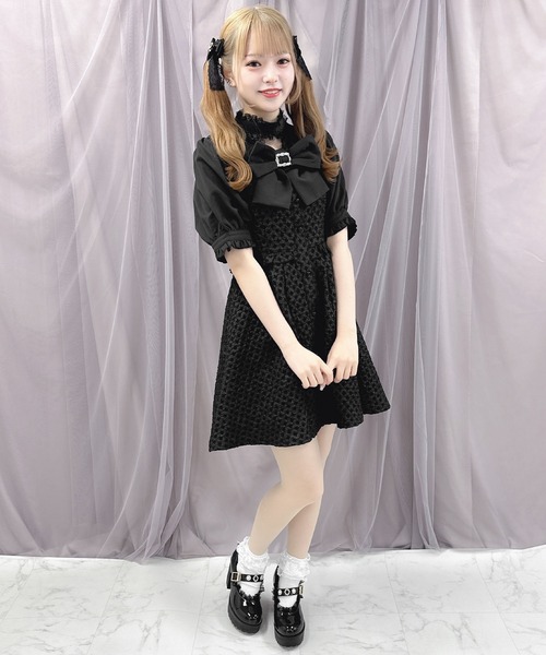 ROJITA(ロジータ)の「【WEB限定アイテム】BIGリボン付きJQワンピース(ワンピース・レディース・ベージュ/ブラック/ブルー・FREE)」の13枚目の写真