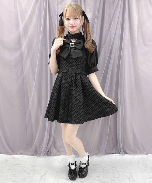 ROJITA(ロジータ)の「【WEB限定アイテム】BIGリボン付きJQワンピース(ワンピース・レディース・ベージュ/ブラック/ブルー・FREE)」の15枚目の写真
