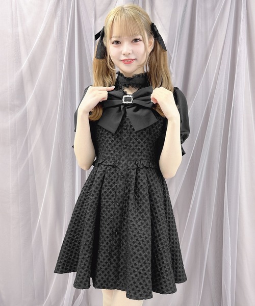 ROJITA(ロジータ)の「【WEB限定アイテム】BIGリボン付きJQワンピース(ワンピース・レディース・ベージュ/ブラック/ブルー・FREE)」の22枚目の写真