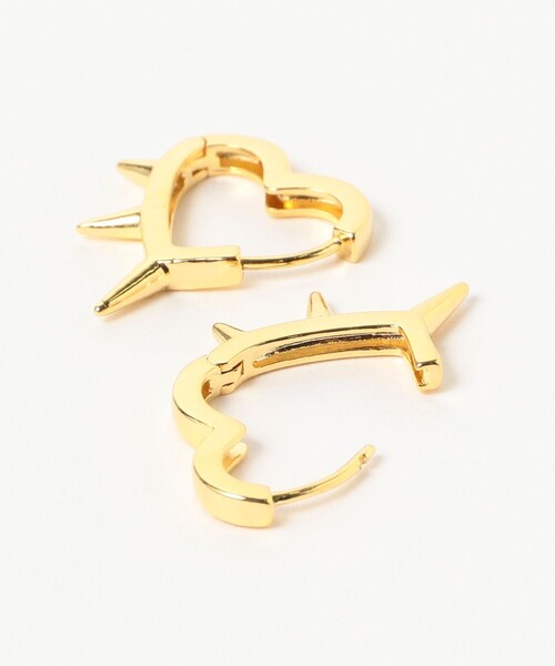 Ray BEAMS（レイビームス）の「Ray BEAMS / ナカオレ スタッズ ハート ピアス（ピアス（両耳用）・レディース・シルバー/ゴールド・ONE SIZE）」の8枚目の写真