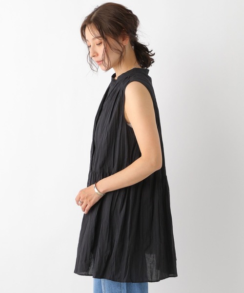LEPSIM（レプシィム）の「クリンクルブラウス　177198（シャツ/ブラウス・レディース・ライトグリーン/ブラック/ダークパープル・FREE）」の4枚目の写真