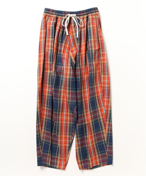 マイビューティフルランドレット ワイドテーパードパンツ サルエル ネイビー 0 セール】【my beautiful landlet】 TUCK WIDE PANTS （PAINT