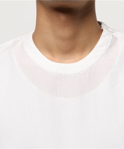 HARE（ハレ）の「リネンＺＩＰプルオーバー(HARE)（Tシャツ/カットソー・メンズ・オフホワイト/グレー/ライトグレー/カーキ・MEDIUM/SMALL）」の8枚目の写真