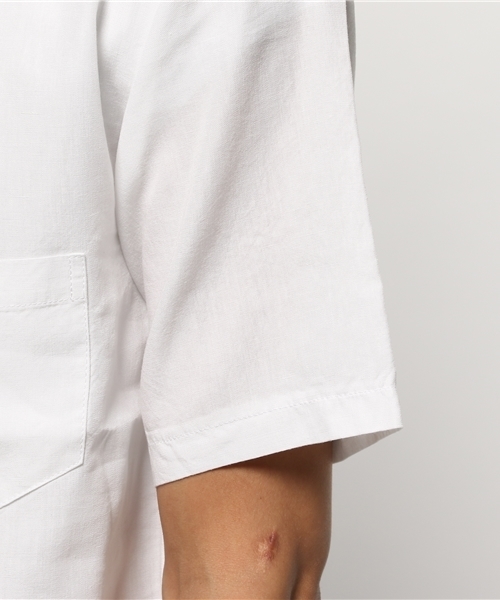 HARE（ハレ）の「リネンＺＩＰプルオーバー(HARE)（Tシャツ/カットソー・メンズ・オフホワイト/グレー/ライトグレー/カーキ・MEDIUM/SMALL）」の9枚目の写真