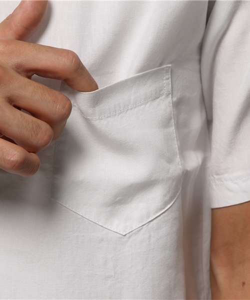 HARE（ハレ）の「リネンＺＩＰプルオーバー(HARE)（Tシャツ/カットソー・メンズ・オフホワイト/グレー/ライトグレー/カーキ・MEDIUM/SMALL）」の11枚目の写真