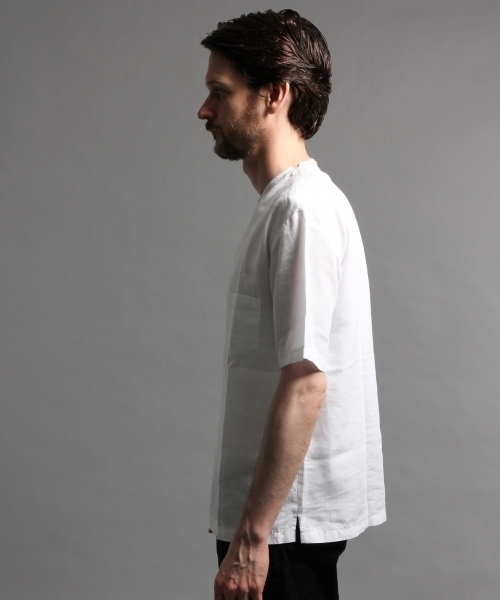 HARE（ハレ）の「リネンＺＩＰプルオーバー(HARE)（Tシャツ/カットソー・メンズ・オフホワイト/グレー/ライトグレー/カーキ・MEDIUM/SMALL）」の18枚目の写真