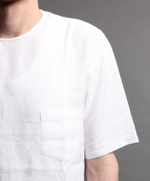 HARE（ハレ）の「リネンＺＩＰプルオーバー(HARE)（Tシャツ/カットソー・メンズ・オフホワイト/グレー/ライトグレー/カーキ・MEDIUM/SMALL）」の22枚目の写真