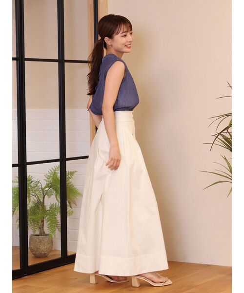 LAGUNAMOON（ラグナムーン）の「ワッシャープリーツブラウス（シャツ/ブラウス・レディース・ブルー/ライトグリーン/アイボリー・FREE）」の9枚目の写真