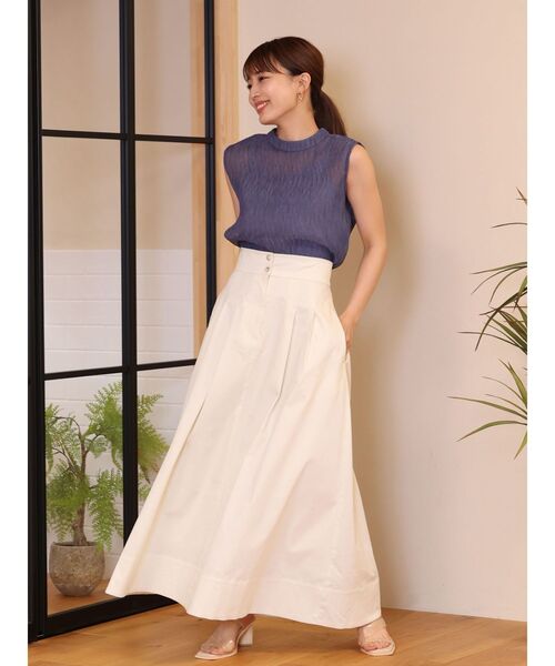 LAGUNAMOON（ラグナムーン）の「ワッシャープリーツブラウス（シャツ/ブラウス・レディース・ブルー/ライトグリーン/アイボリー・FREE）」の11枚目の写真